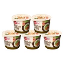 CJ 햇반 컵반 강된장보리비빔밥 280g 5개 찰보리밥 간편한 즉석식 맛있는밥 컵밥