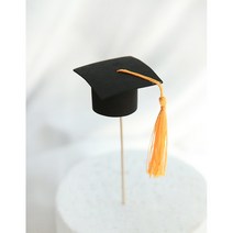 입체 학사모 졸업 토퍼 기념일 케이크 미니 파티 데코픽, 있음, 빨강