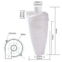 집진기 목공용 소형 산업용 자동차 사이클론 진공 청소기 나선형 구조 터보 필터 모든 버킷용, Ab