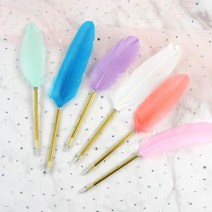 핌스토리 베이직 깃털볼펜, 핑크