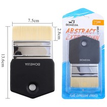 페인트붓 플랫 헤드 스크러빙 페인팅 브러시 아크릴 오일 페인트 벽 아트 용품 1pc, 3.75mm