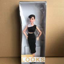 Looks 바비 패션 컬렉션 인형 룩스 컬렉션 인형 다관절 가동 피규어, C