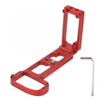 카메라 퀵슈 플레이트 니콘 마이크로 싱글 용 자형 퀵 릴리스 중공 수직 퀵 릴리스, 빨간