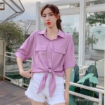 TANC 여름신상 여성 쉬폰 반팔티 블라우스 셔츠 빅사이즈
