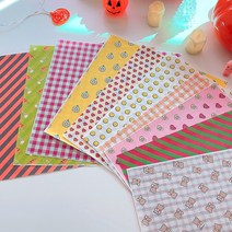 패턴 코팅 유산지 (20장 1세트), (5)당근 20장