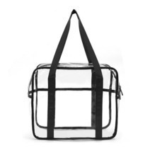 [굿즈트리] 컬러팝 방수 투명 비치백(블랙) 물놀이 PVC가방