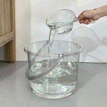 투명 양동이 아크릴 플라스틱 기숙사 물통 세탁 물 저장 목욕 가정용 세면대 뚜껑 저장 대형, F