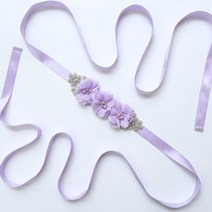 레이스업부츠 여성 리본 플라워 벨트 캔디 컬러 얇은 스키니 허리띠 조절 가능한 라인석 드레스 스트랩 3566163222, 270cm, Light Purple