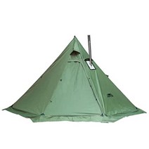 원폴텐트 경량 굴뚝 연통 환기창 모닥불 텐트 2~4인용 캠핑 오두막, 그린(처마)