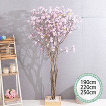 실내인테리어 인조나무 123종 / 플트 조화나무 C, C12.라인-벚꽃나무 250cmK-핑크/사방형, 1개