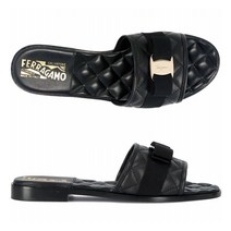 페라가모 바라 LOVEC Q NERO 753739 여성 슬라이드 슬리퍼