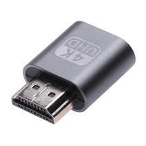 HDMI 호환 가상 디스플레이 어댑터 1.4 DDC EDID 더미 플러그 잠금 그래픽 카드 비트코인 BTC 채굴 광부용, 1Pc Grey
