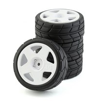 rc카 입문용 무선 조종 1/10 RC 랠리 레이싱 플라스틱 휠 림 26mm 고무 타이어 타미야 TT02 XV01 HSP HPI, 03 A3