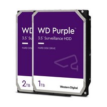 웨스턴디지털 하드디스크 WD HDD Purple 1TB 2TB DVR CCTV전용, 2T