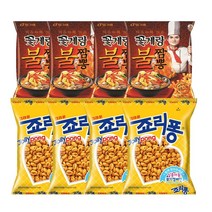 크라운 죠리퐁 74g 4개 + 꽃게랑 불짬뽕맛 70g 4개, 1, 본상품선택