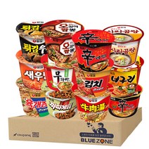 농심 용기 큰사발 컵라면 12종 세트 (신라면+신라면블랙+너구리+육개장+짜파게티+무파마+오징어짬뽕+새우탕+튀김우동+우육탕+김치큰사발+사리곰탕)세트, 1세트