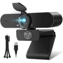 마이크가 있는 웹캠 1080P USB 웹 카메라 데스크탑 PC용 풀 HD 와이드스크린 컴퓨터 노트북 Mac Zoom Skype Google 회의 화상 통화 녹음 온라인 교육, 단일모델명/품번