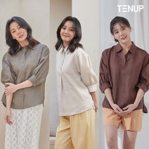 TENUP(텐업) 프렌치 린넨100 블라우스 3종