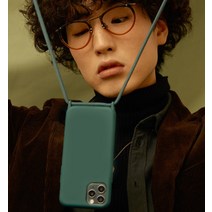 STRP FW 마카쥬 숄더 스트랩 아이폰 케이스, 아이폰XS Max, 그린_폰트타입:빈티지