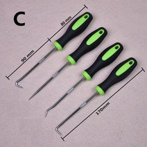 베어링 휠 풀러4개/대 자동차 훅크 풀러 세트 O 링 오일 씰 가스켓 리무버 공예 손 도구 베어링, 03 C