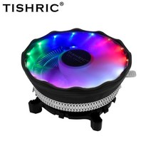 무소음 cpu 쿨러 공랭 팬 수냉식TISHRIC-CPU 쿨러 팬 120mm RGB 3 핀 PWM PC 저소음 CPU 라디에이터 인텔, 01 WHITE_01 RGB_01 WHITE