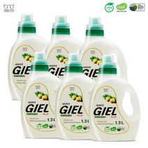 [세제혁명]지엘 플러스(투명) 1300ml x 6통(일반 드럼 겸용), 단일속성
