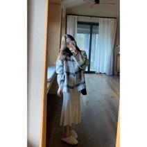 니트 머메이드 스커트 [비수기 클리어런스 환불 교환 불가] 시리즈 봄 가을 겨울 플리스 피쉬테일