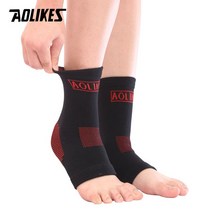 발목 보호대 발등 인대 복숭아뼈 실리콘 aolikes 1 pair 압축 탄성 지원 농구 스포츠 통기성, 검은색