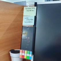 사무실 모니터 부착식 스케줄 메모판 2개 냉장고메모 메모보드판 모니터메모홀더 사무실필수템 모니터보드
