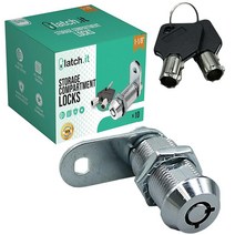 LATCH.IT 보관 잠금 장치 객실 팩 유틸리티 캠락 캠핑카 또는 트레일러 문 잠금용 금속 키 완벽한 [미국 직배송], 1-1/8, Chrome 10-Pack