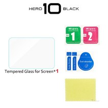 액션캠대여 초미니무선카메라 바디캠 GoPro Hero 10 용 강화 유리 화면 보호기 커버 케이스 블랙 렌즈 보호 필름 Gopro10 Go pro 액세서리, [03] 1 pcs