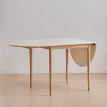 [즉시할인+할인쿠폰][스칸디아]오트 2인&4인&6인 접이식 확장형 테이블, 내추럴+화이트