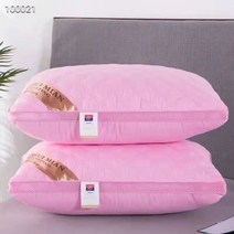 공장 직매 호텔 벨벳 베갯속 가정용 성인 목 베개 학생 기숙사 베갯속 도매 대리, 48x74 [700 그램] 높은 베개, 분홍색 갭 베개-량