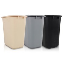 국산 회전 PP 휴지통 하부 30L /스윙/쓰레기통/업소용/분리수거, 베이지
