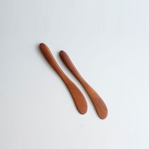 트래블앤쿡 천연 옻칠 우드 티스푼 티포크 머들러 9종 모음, 07 버터나이프 2개