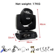 업소용빔프로젝터10 개 몫 7R 230W 빔 이동 헤드 라이트 레이저 프로젝터 DJ 무대 조명 터치 스크린 제어, 01 따뜻한 빛, EU 플러그