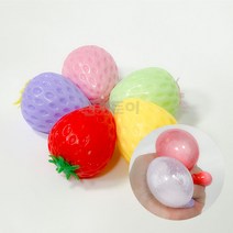 심쿵 딸기 과일 주물럭 말랑이 클레이 찐득볼 끈끈이볼, 랜덤