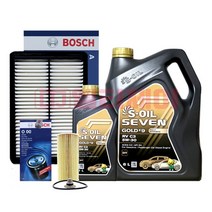 싼타페DM 디젤 엔진오일 에스오일 세븐골드RV 5W30 (7L) + 보쉬 필터 세트