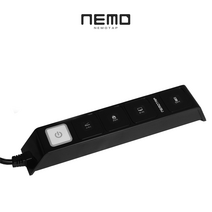 네모탭 일반형 4구 올블랙 멀티탭 전선형, 1개, 5m