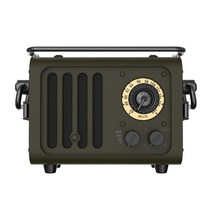 muzen radiooo 빌딩 블록 시리즈 wd101gn retro wild jeep style fm radio 야외 휴대용 금속 블루투스 스피커 subwoober, 정글 그린