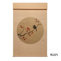 병품 제사 미니 커버 돌잔치 죽렴셔터 선의셔터차광 신중식연화 일본식 대나무 발코니문 차단장식, 19 선의화조