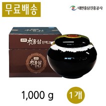 대한홍삼진흥공사 국내산 천 홍삼 흥삼 진액고 건강 선물 효능 제품 1 000g x 1개