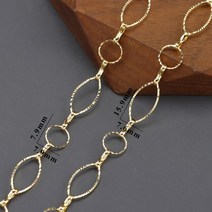 주얼리DIY세트 주얼리메이커 고급케이스 GUFEATHER C164 DIY 체인 패스 리치 니켈 프리 18k 금도금 구리 참 쥬얼리 제작 팔찌 목걸이 1m 로트
