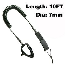 서핑보드 패들보드 부품 액세서리 가죽끈 웨이브핀 . 발목 가죽 끈 코일 스탠드 업 로프, 10피트 7mm