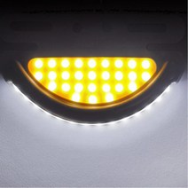 화물차 트레일러 LED 반원 차폭등 화이트 옐로우 24V 버스 스카니아 용달 츄레라 전구 공사차 사이드 벤츠 윙바디 2.5톤 덤프자동차 라이노 현대 차량, 화이트+옐로우