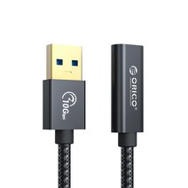오리코 USB A to C타입 케이블 연장선 USB3.1 Gen2 10Gbps PD60W ACF31, 30cm(ACF31-03)