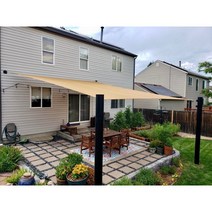 사각 그늘막 선쉐이드 차광막 타프 사각 3 x 3m 3 x 4m 3 x 5m, 사각 3 x 4m 베이지