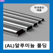 국내제품 알루미늄몰드 5호(1EA ) / AL몰드 몰딩 / 닥트 덕트 고강도 알루미늄 벽면 바닥 쫄대 선정리