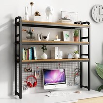 1단 2단 매쉬망 철망 선반 책상위 노트북 모니터 위, 155x25까만160개