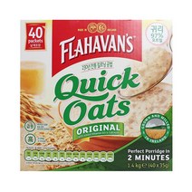 플라하반 퀵 오트밀 오리지널 에디드 1.4kg(35gX40), 35g, 40개